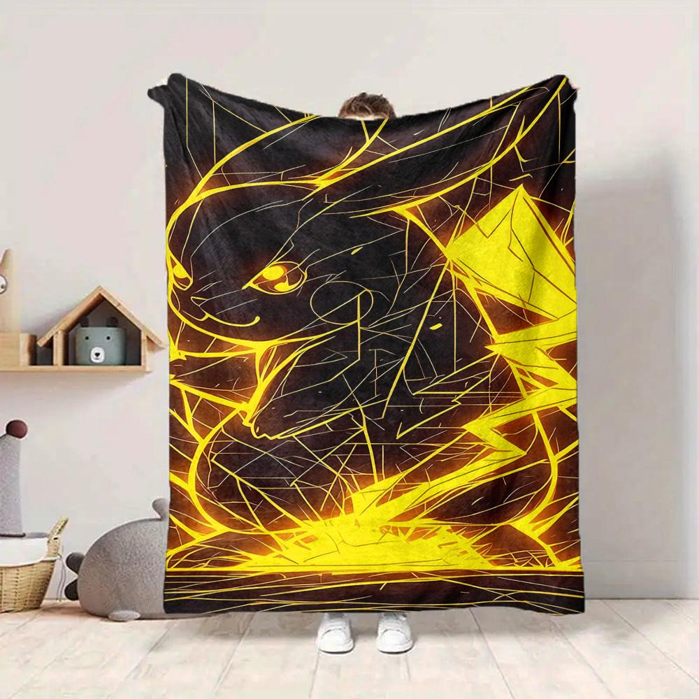 1pc Electric Flannel Throw Blanket HD Printed Lightweight Soft Warm All Season Blanket for Sofa, Bed, Travel, Camping Machine Washable