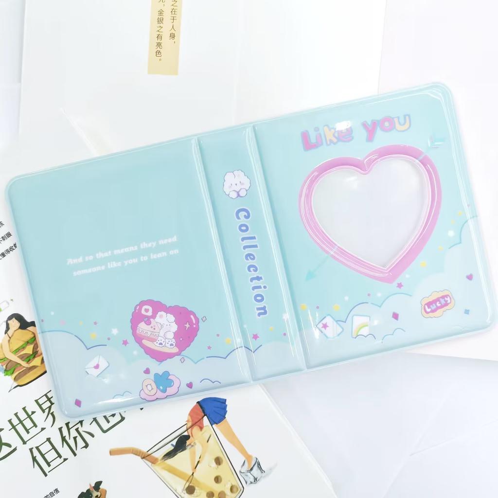 Cute 3inch Photocard Binder Kpop Photocard Holder  Love Heart Hollow Album for Photographs Poca Packaging