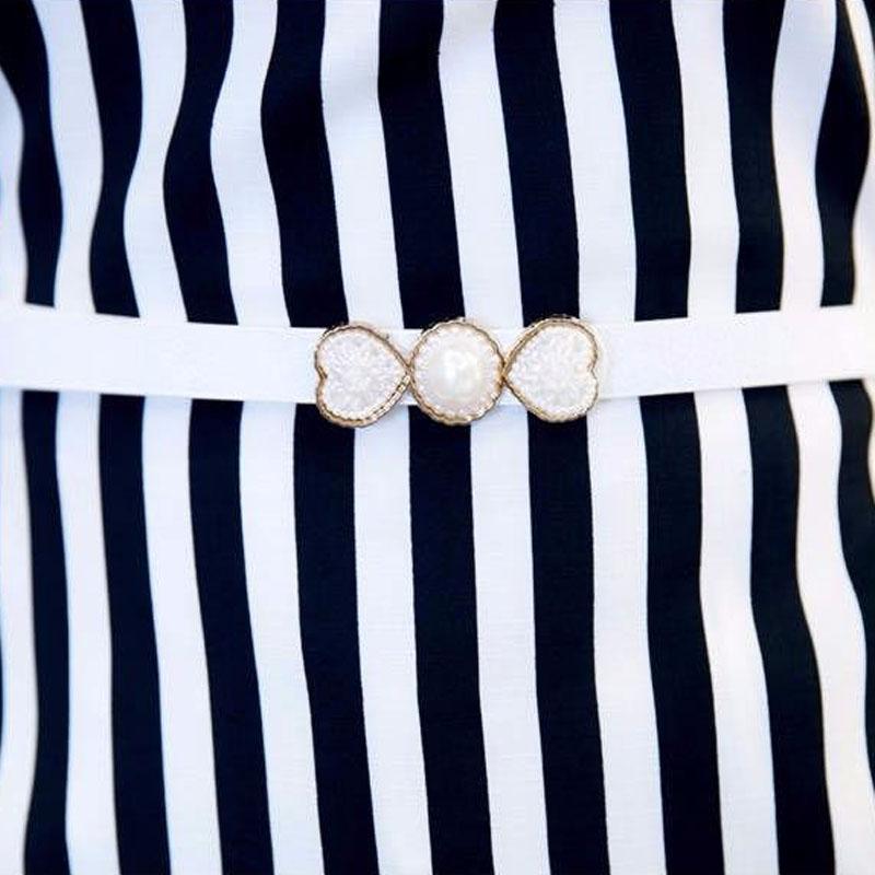Female Commuter Slim Chiffon Striped Blouses Small V-Neck Button Patchwork Casual Short Sleeve Shirt Women's Summer Clothes 4XL