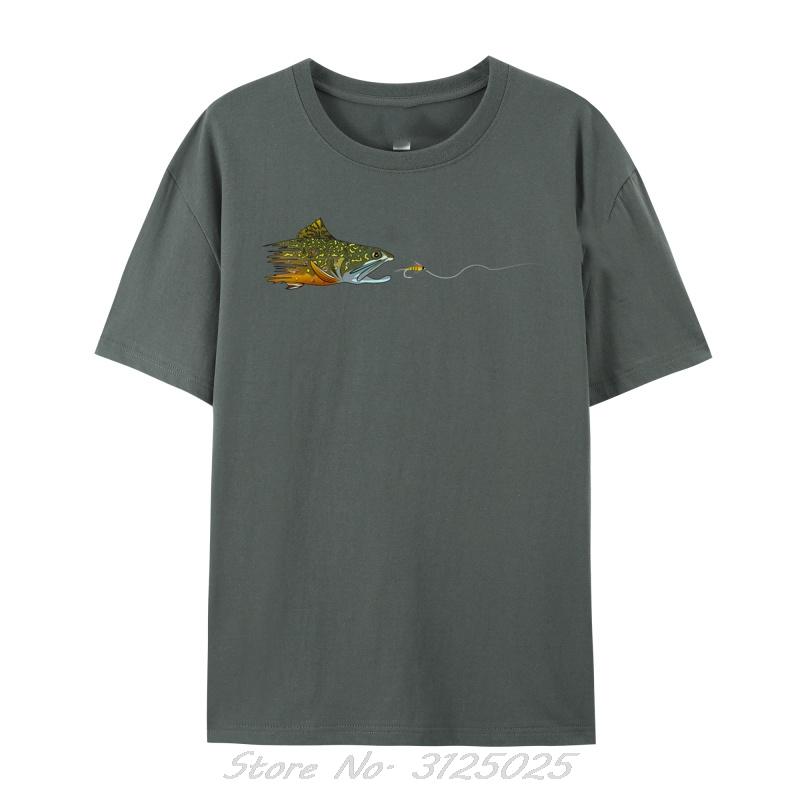 Fly Fishing Brook Trout Dry Fly Tying Fisherman T-shirts Coupons Men T Hirt Cotton Luxury Designer TShirts Tees Unisex Clothing