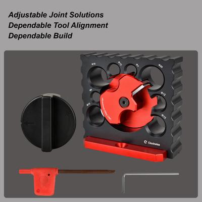 Dowel Maker Jig Aluminum Alloy 8-Hole Wood Round Rod Auxiliary Tool For Construction Furniture Manufacturing Cabinet-Making