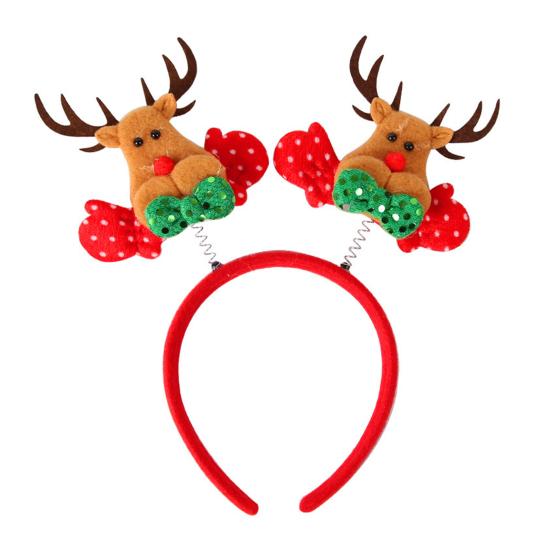 Christmas Headband Reindeer Antler Santa Tree Star Hairband Holiday Dress-up Hair Hoop