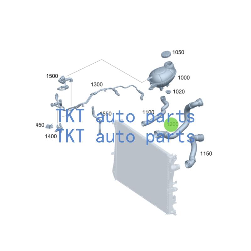 TKT Auto Parts  For A2055010082 C180 C250 C350 C180 W205  The coolant hose from the right cooler to the engine