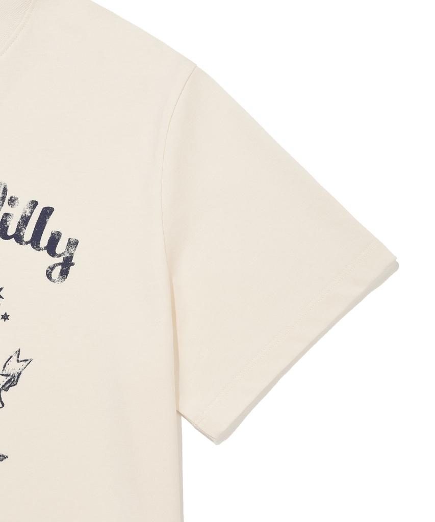 WACKY WILLY Women'S Big Lily Vintage Short Sleeve T-Shirt Cream