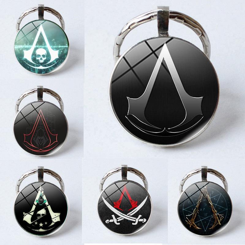 Assassin's Creed Metal Embossed Ring Keychain Pendant