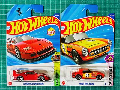 Hot Wheels FERRARI F40 COMPETIZONE HONDA S800 RACING Ferrari Competizione Honda Racing Treasure Hunt TH
