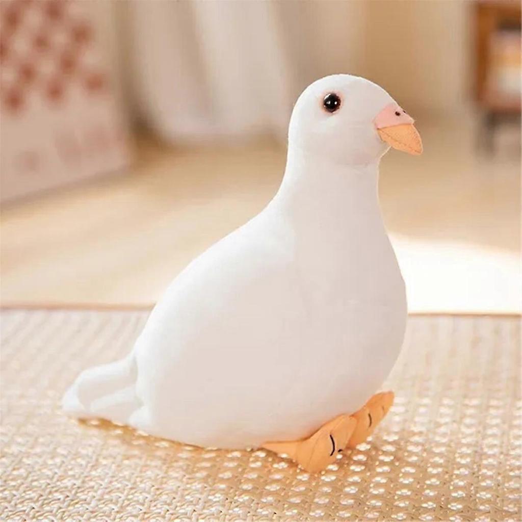 Simulation Pigeon Plush Toy, Realistic Bird Stuffed Animal, Cute Plush Doll for Photo Props, Home Decor, and Gift, As Shown