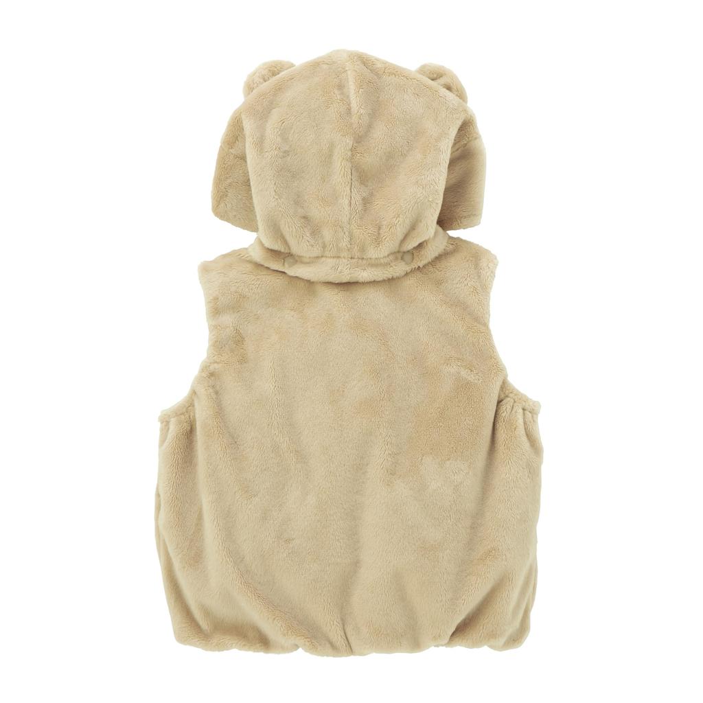Vest Plain Bear Rabbit Made In Japan Boys Girls Baby Kids Baby Clothes Clothes Free Beige [MIKI HOUSE] Children's 43-5701-688 (70-90cm)