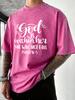 God Is Within Her She Well Not Fall Print Washed TShirt Men Loose Cotton T Shirts Soft ONeck Clothes Beach Vacation Streetwear