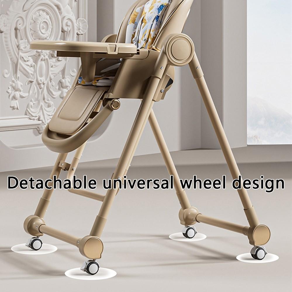 3 In 1 Multifunctional Baby Dining Chair Height Adjustable Kid Feed Chair Household Foldable Toddler Rocking Seat