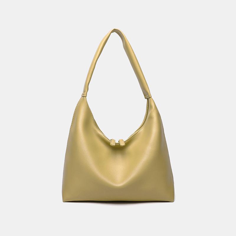 Brown Bags Ladies Commuter Large Capacity One Shoulder Underarm Bag Autumn Winter Vintage Soft Leather Holder