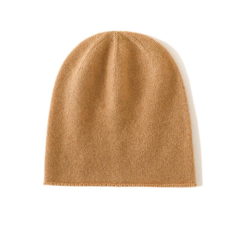 Super Morbido Cashmere Autunno e Inverno Nuovo Unisex Alta Gamma Colore Unito Ispessito Caldo Moda Lavorato a Maglia Cappello Casual