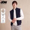 JOW Men's Premium Wool-Cashmere Blend Stand-Collar Sleeveless Vest
