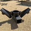 Aluminum Flag Pole Bracket Dual Mount Holder for Trailer Hitch Fits Outdoor Stand 2-2.25 Inch Receivers Heavy Duty RV Stand Camping Essential 2¼