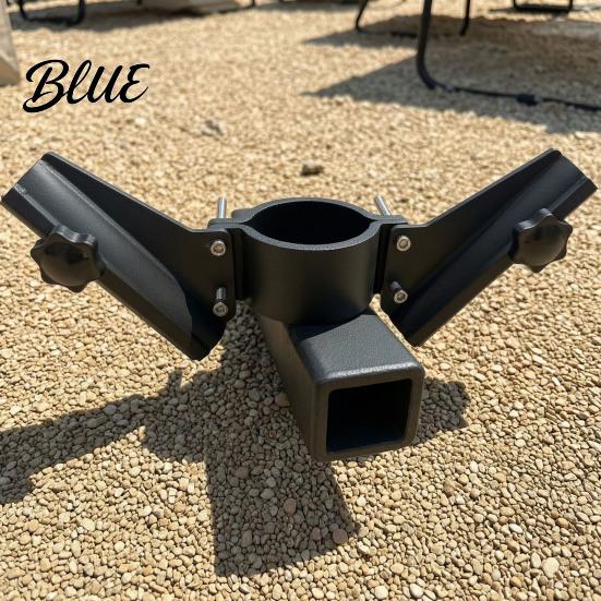 Aluminum Flag Pole Bracket Dual Mount Holder for Trailer Hitch Fits Outdoor Stand 2-2.25 Inch Receivers Heavy Duty RV Stand Camping Essential 2¼