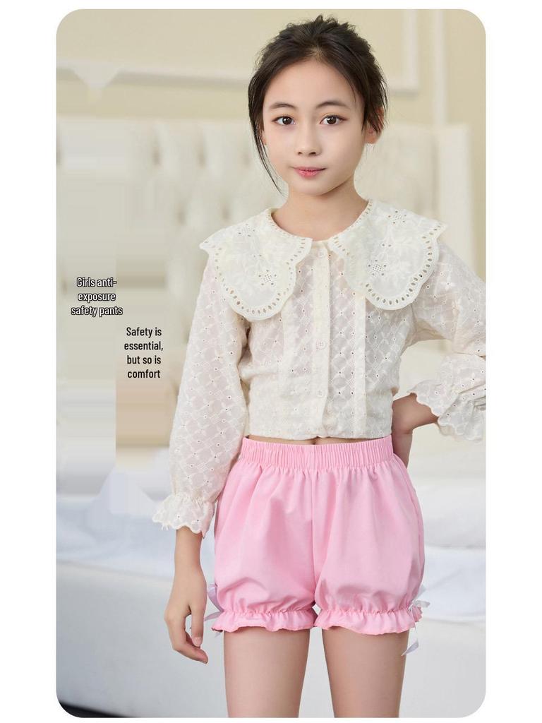 Girls' Summer Anti-Exposure Safety Shorts: Cute Baby Bloomers Base Layer