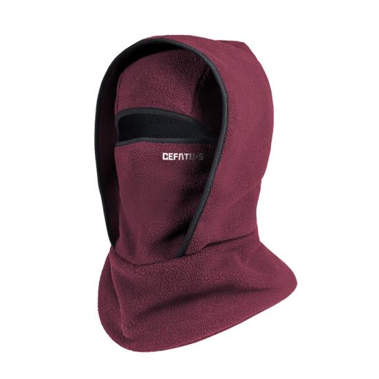 

Вулична Зимова Термошапка Захист від Холоду Вітрозахисна Лижна Мотоциклетна Велосипедна Флісова Маска Балаклава Капюшон Грілка для Шиї вина червоного кольору