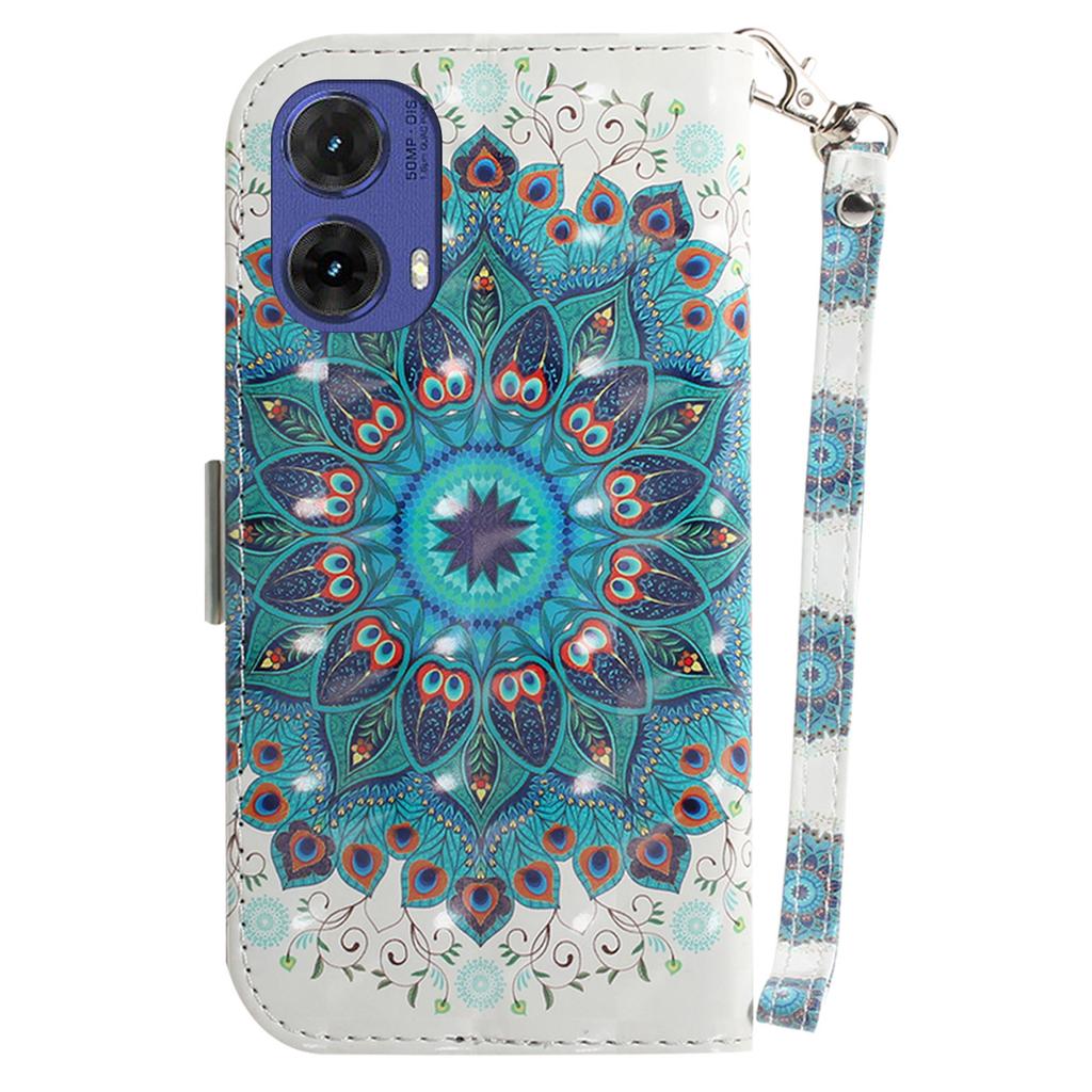 For Motorola Moto G85 5G/S50 Neo 5G Phone Case Wallet Leather Phone Stand Cover with Pattern Printing