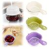 3pcs Double Layer Duckbill Creative Handle Vegetable Washing Basket Kitchen Draining Colander with Handles Spoon Home Fruit Plate