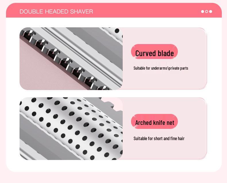 Dual-Head Women's Electric Shaver & Trimmer for Sensitive Areas
