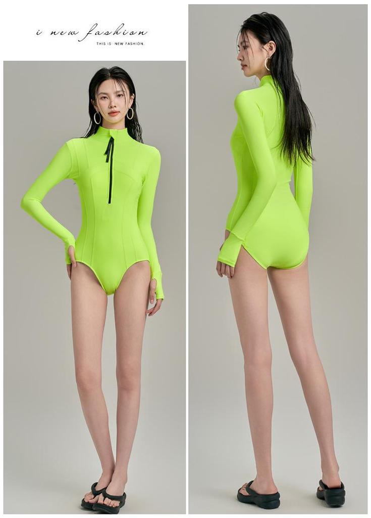 Women's Long Sleeve One-Piece Slimming Surf Swimsuit