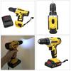 0-1500r/min 0-380r/min Electric Cordless Drill Screwdriver Double speed Adjustment LED 1/2Pcs LI-ION 35Nm Rechargeable battery 18-speed Torque