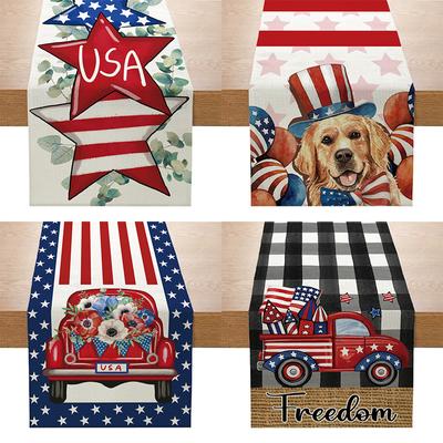 Potištěná stolní vlajka Obývací pokoj Stolní dekorace Ubrus Festival Festivalový stůl Dekorace Ubrus