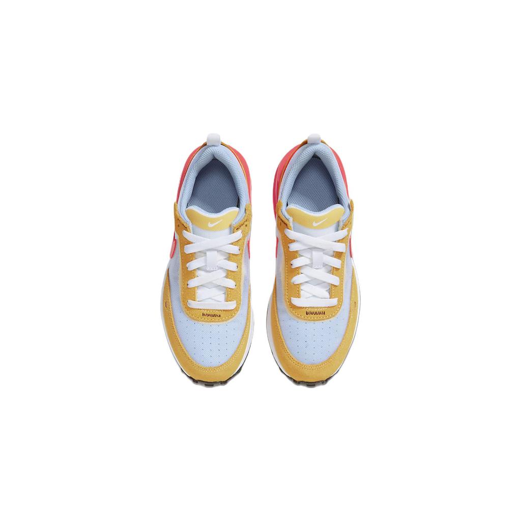 New Nike Waffle One BP Slip Resistant Shock Absorbers Kids Lifestyle Shoes Red Orange Gray Children Aged 3 7 Years Old DC0480-700