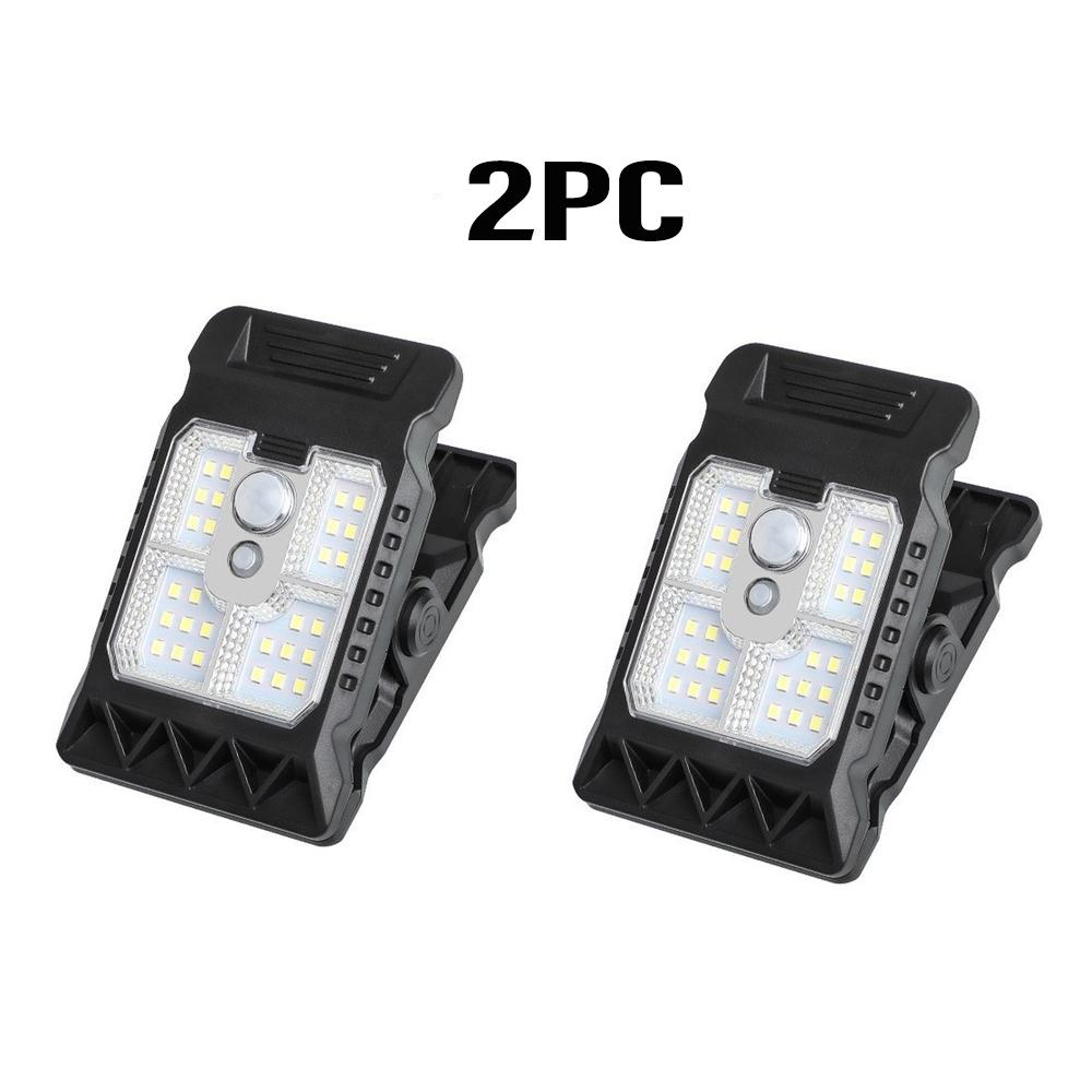1/2pcs Outdoor LED Solar Clip Light Portable Waterproof Body Sensor Lamp Courtyard Garden Lamp Patio Home Camping Wall Lights