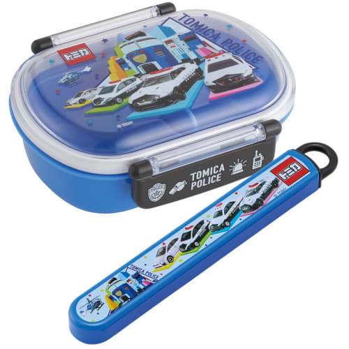 Skater Children's Antibacterial Slide and Chopstick Case Set, Tomica 22, Boys, Made in Japan, ABS2AMAG-A