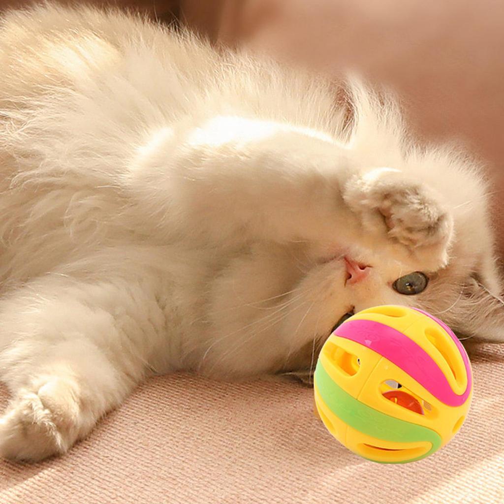 Cat Toy with Bell Interactive Cat Play Toy Bell Toy Interactive Cat Play Toy Bell Toy Portable Hollow Cat Jingle Balls for Cats