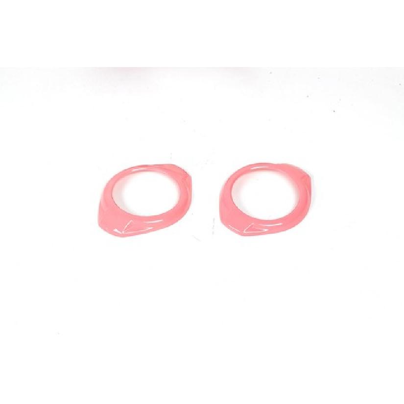 For Jeep Wrangler JK JKU 15-17 A Pillar Speaker Audio Ring Cover Trim Frame Pink