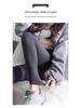 Women's Gray Plus Size Yoga Pants - Thickened Velvet for Spring, Autumn, and Winter