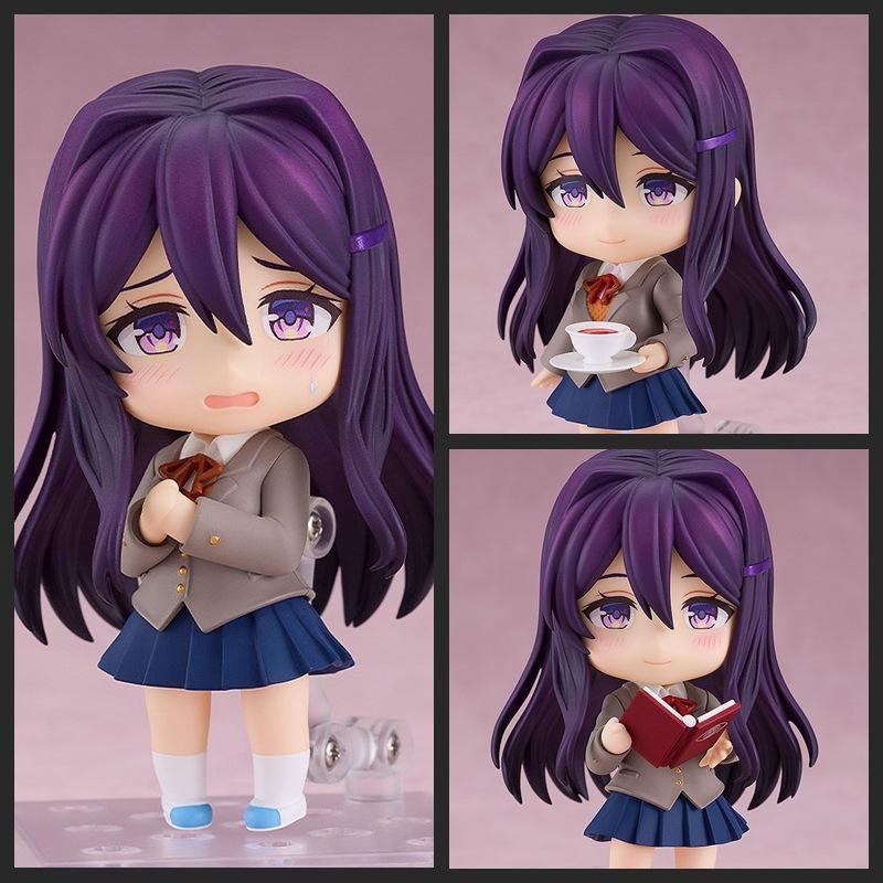 10cm Doki Doki Literature Club Animal Figures 2283 Yuri Sayori Natsuki Monika Desktop Decor Collectible Durable Gift For Anime Fans