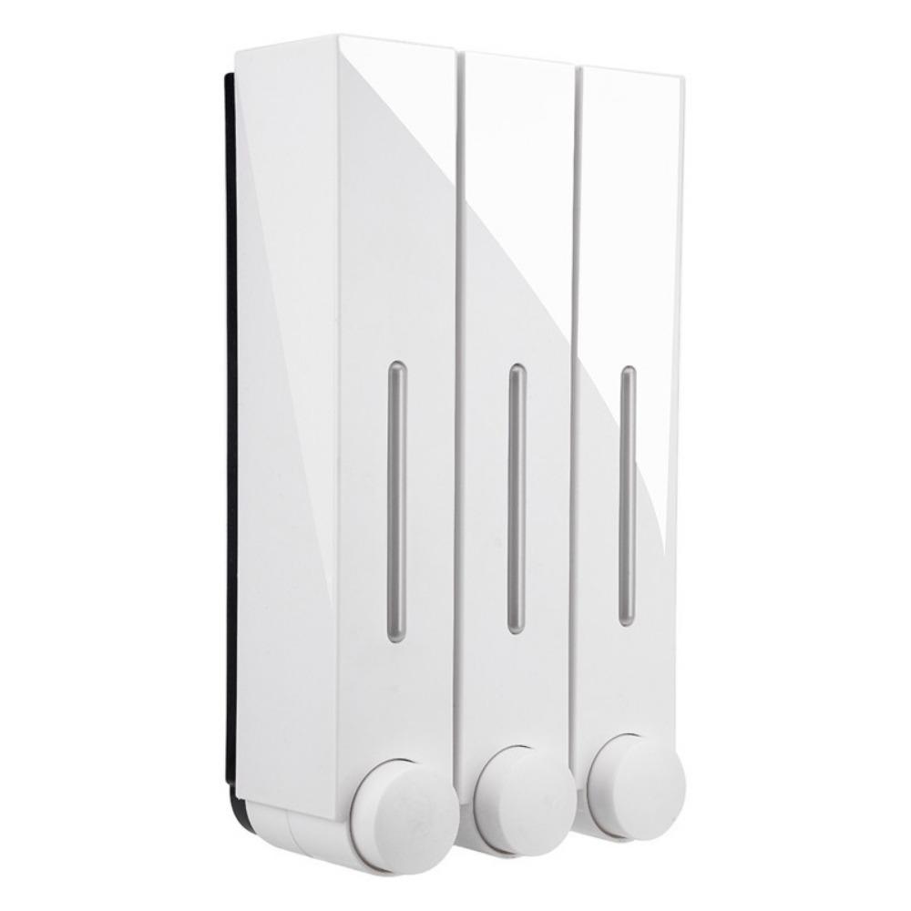 

420ML Shampoo Shower Gel Container Reusable Hand Sanitizer Dispenser Kid Family White-three