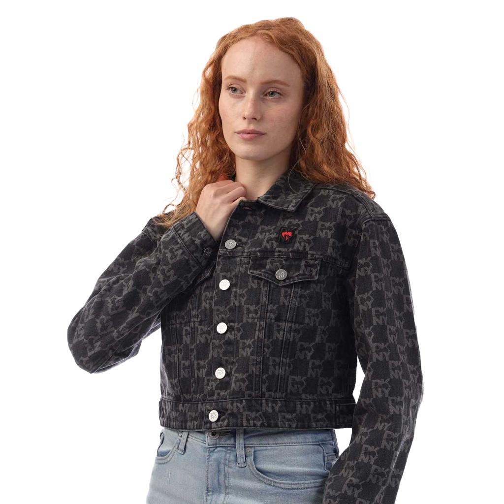 DKNY Womens/Ladies Repeat Logo Denim Jacket