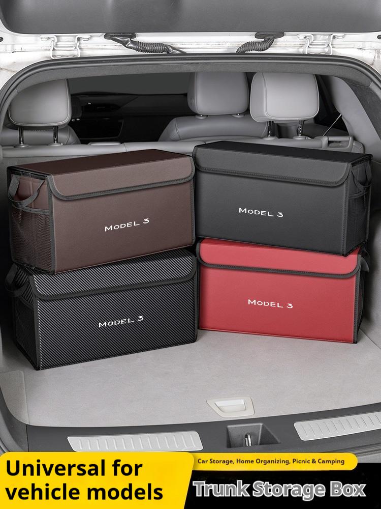 Car Trunk Foldable Storage Box Multi-Purpose Storage Organizer Bag Large-Capacity Stowing Tidying Bag For Tesla Model 3