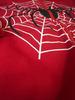 Full Zip Extra Large Sweater Spider Web Hip Hop Sweater Punk Style Street Cardigan Jacket Zip Top