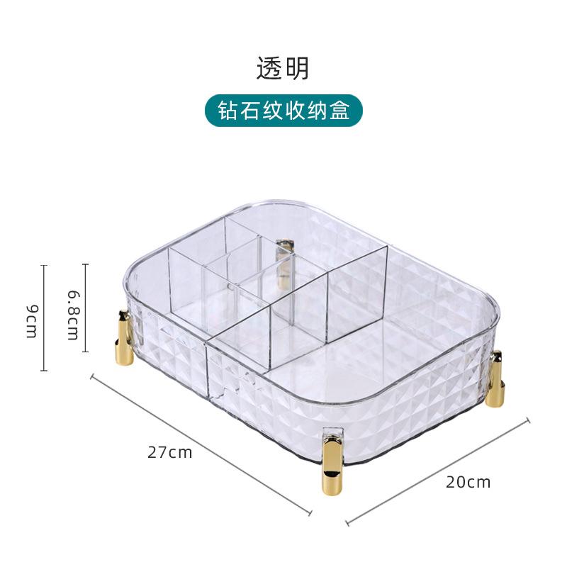Luxury Clear Cosmetic Organizer Vanity Storage for Lipstick Skincare Dorm Room Essentials Makeup Organizer Box