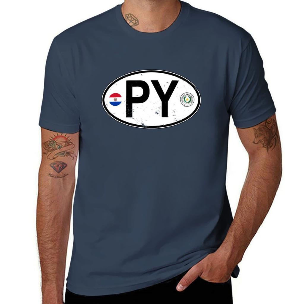 Paraguay Oval Country Code Decal TShirt Ultra Soft Breathable Tee Top