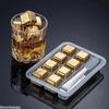 Pietre Refrigeranti Raffreddatore per Birra per Whisky Vino Bevande Strumento da Bar Riutilizzabile Acciaio Inossidabile Cubetto di Ghiaccio Congelamento Rapido Metallo Argentato Pallina di Ghiaccio