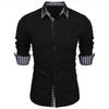 Splicing Plaid Shirt Men's Cardigan
