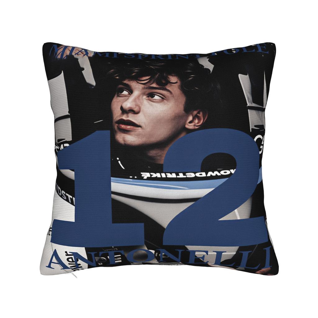 Kimi Antonelli Racing 12 Pillow Cover Fashion Pillow Case For Living Room Sofa Comfy Pillowcases Gift