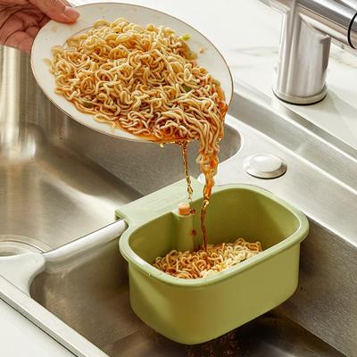 Hangable Sink Drain Basket Press-type Multi-functional Sink Hanging Food Residue Filter Separator Cleaning Filter Basket