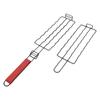 Hot Dog Holder for Grilling Iron Multifunctional BBQ Sau Grill Rack with Wooden Handle for Mt Vegetables