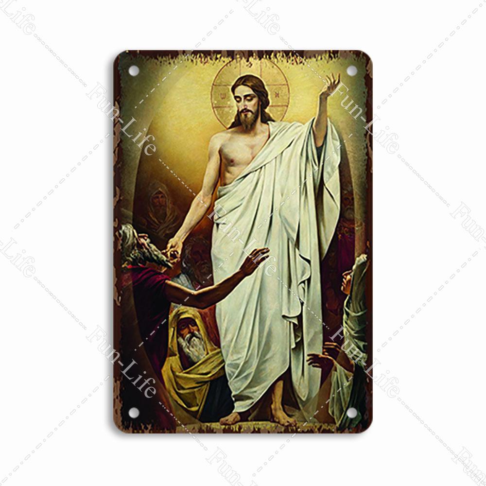 Christianity Vintage Decorative Metal Tin Sign Virgin Mary Retro Plaque Wall Decor Plate Jesus  Bar Pub Club Art Poster 20x30cm
