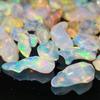 Polished White Uncut Opal Stone, Multi fire Opal, 7-15 MM Size Rough. Opal Rough Lot.
