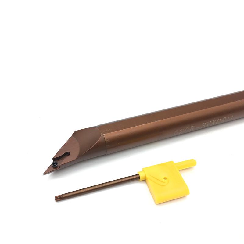 96° Spring Steel Lathe Tool Holder for Inner Holes - Models D10K/D12M/D16Q/D20R-SVXCR11