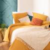 Inca Bedspread 130 X 180 Cm Ivory, Embroidered Cotton