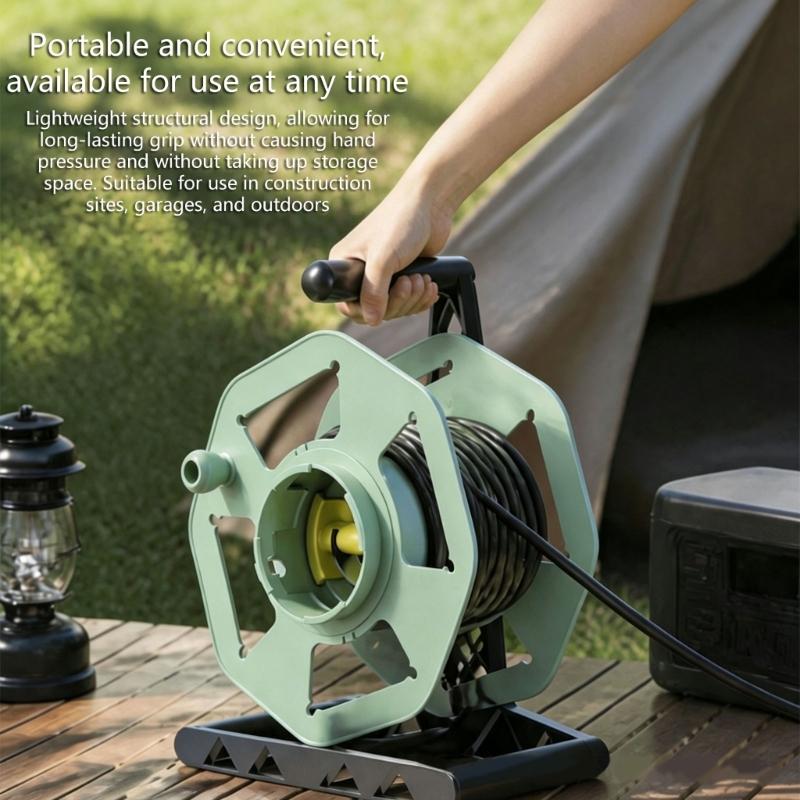 Cord Management Storage Reel Cable Organizing Reel Manual Wire Storage Organizers With Swivels Design